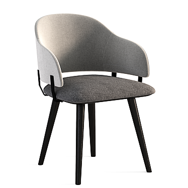 Neilson Carver Dining Chairs: Elegant Marl and Hail Grey 3D model image 1 