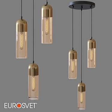 Amber Airon Pendant Lamp - Eurosvet 3D model image 1 