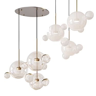 Modern Bopone Chandelier 3D model image 1 