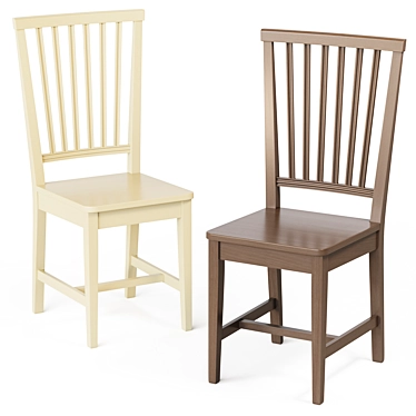 Village Wood Dining Chair, Crate and Barrel 3D model image 1 