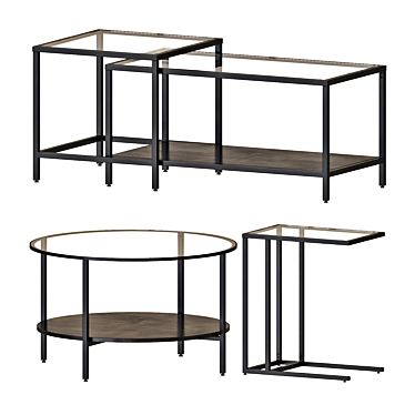 Sleek VITTSJÖ Nesting Tables 3D model image 1 