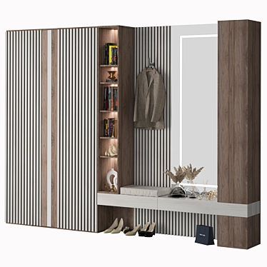 Elegant Hallway Composition, Spacious 3D model image 1 