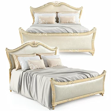 Medea Prestige Bed: Italian Craftsmanship for Ultimate Comfort 3D model image 1 