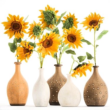 Sunflower Dreams Bouquet 3D model image 1 