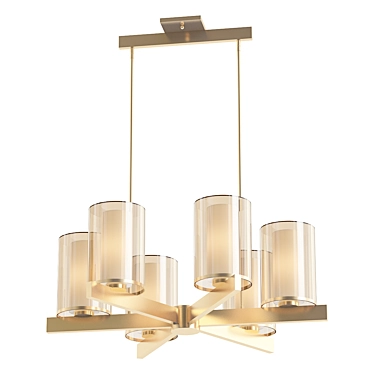 Elegant Candlestick Chandelier 3D model image 1 