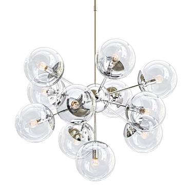 Elegant Molecola Pendant Light 3D model image 1 