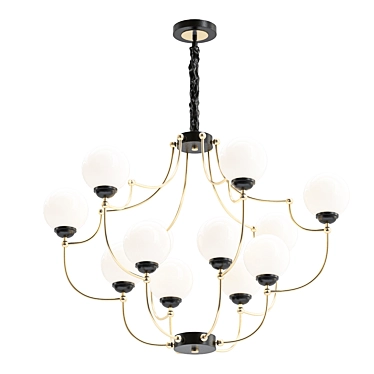 Sleek Loft ASTORIA Chandelier 3D model image 1 