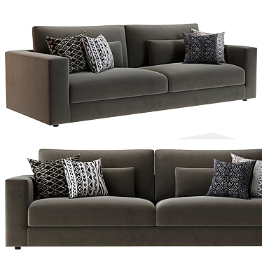 Modern RH Lugano Sofa 3D model image 1 