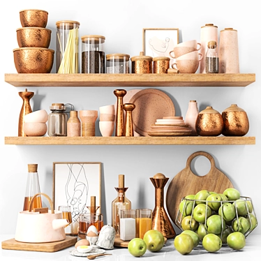 Modern Kitchen Set - 2015 Version 3D model image 1 