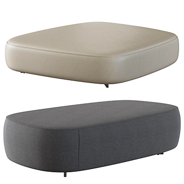 Poliform SAINT GERMAIN Pouf: Elegant and Versatile Seating Solution 3D model image 1 