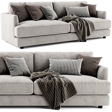 West Elm Haven 2-Seater Sofa: Stylish Comfort for Your Home 3D model image 1 