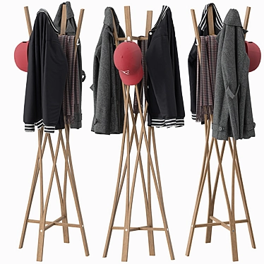 Modern Coat Rack for Easy Organization 3D model image 1 