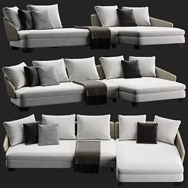 Modern Minotti Lawson Corner Sofa 3D model image 1 