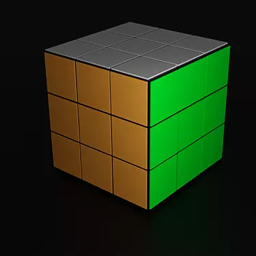 3D Cube Puzzle OBJ Format 3D model image 1 
