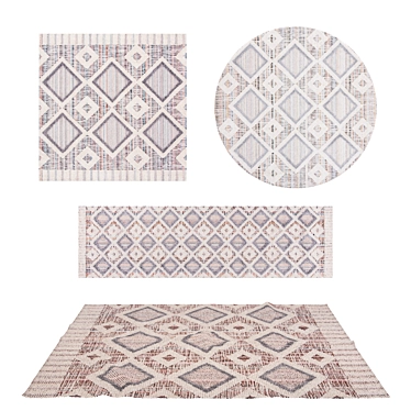 Versatile Rug Collection: Set of 8 with Variations 3D model image 1 