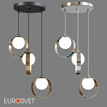Eurosvet Dublin Glass Ceiling Lamp 3D model image 1 
