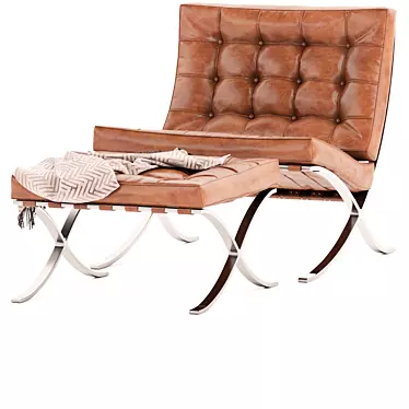 Title: Elegant Barcelona Chair: Perfect Comfort 3D model image 1 