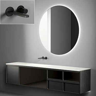 Antonio Lupi Bemade: Sleek Rovere Ardesia Vanity Set 3D model image 1 