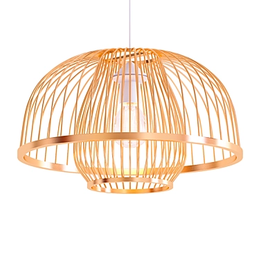 Calico Bamboo Pendant Hanging Light 3D model image 1 