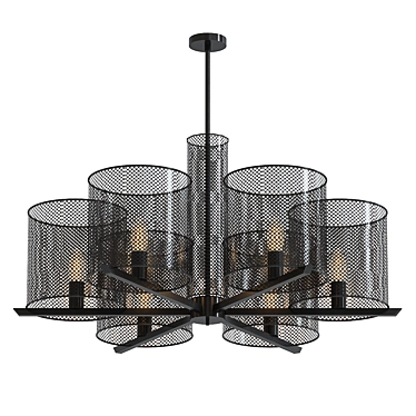 Eichholtz Morrison Bronze Chandelier - Timeless Elegance 3D model image 1 