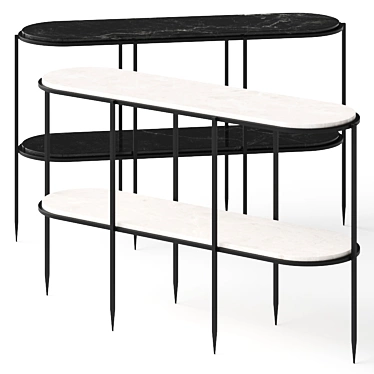 Sleek Elton Console Table 3D model image 1 