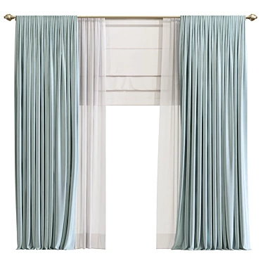 Refined Drapes: Curtain 917 3D model image 1 