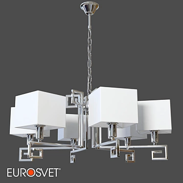 Modern Chrome Chandelier Alma - Eurosvet 3D model image 1 