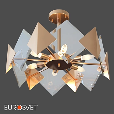 Origami Ceiling Lamp with Smart Home System 3D model image 1 