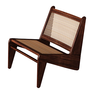 Vintage Jeanneret Kangourou Chairs 3D model image 1 