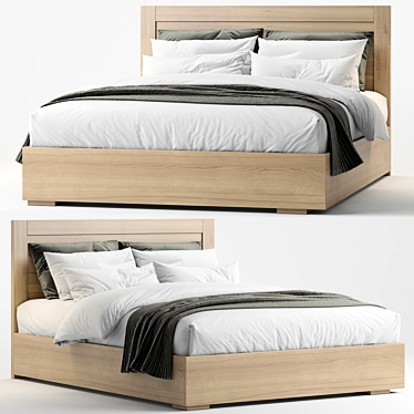 Sleek Sleep 12 - Modern Bed 3D model image 1 