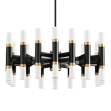 Modern Black LED Chandelier 3D model image 1 