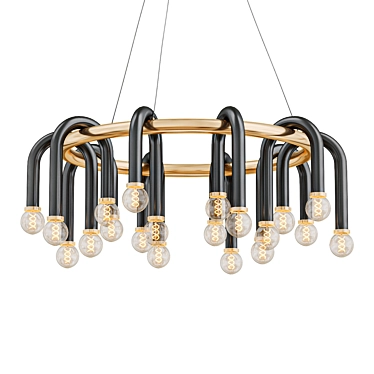 Title: Whit Pendant Light - Modern Chandelier 3D model image 1 