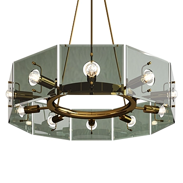 Elegant Gino Paroldo Chandelier 3D model image 1 