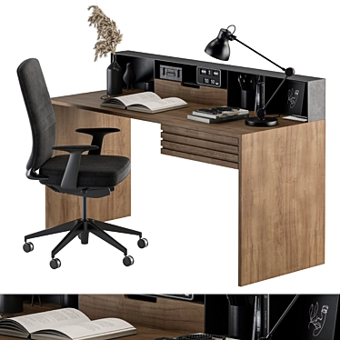 Elegant Essential Home Office 3D model image 1 