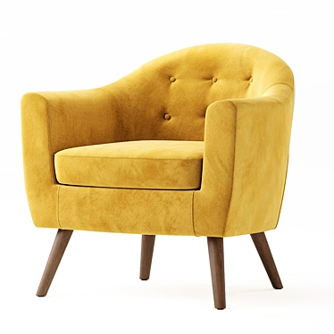 Sophisticated Florence Armchair: Versatile Design & Elegant Comfort 3D model image 1 