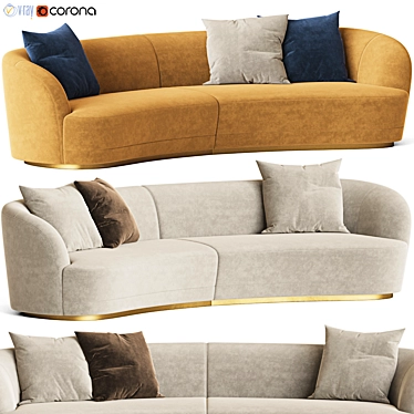 Barbara Modular Sofa: Stylish and Versatile 3D model image 1 