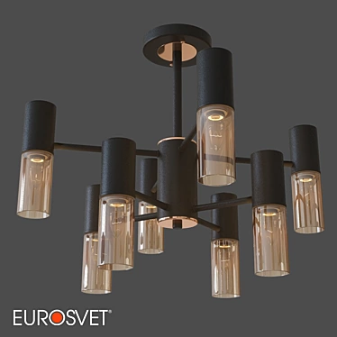 Eurosvet Loft Style Tesoro Chandelier (Black) 3D model image 1 