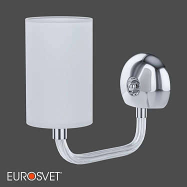 Catania Wall Lamp: Eurosvet Chrome Shade 3D model image 1 