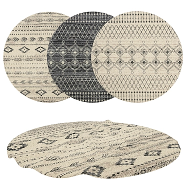 Round Rugs Set: Versatile 3D Models 3D model image 1 