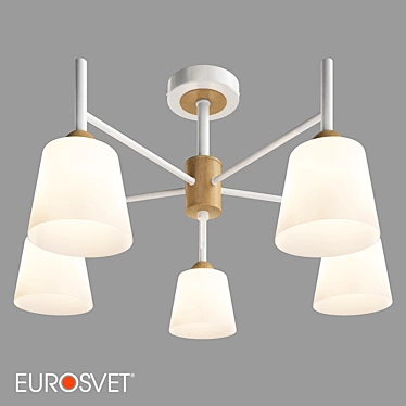 Eurosvet 70085/5 Fresco Ceiling Chandelier 3D model image 1 