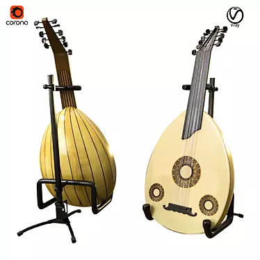 Exquisite Oud Instrument Masterpiece 3D model image 1 