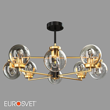 Eurosvet Creek 70118/8: Loft Style Glass Ceiling Chandelier 3D model image 1 