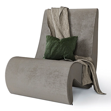 Vitra Amoebe Chair: Sleek Swiss Armchair 3D model image 1 