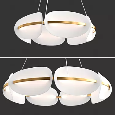 Elegant Ring Chandelier 80-60cm 3D model image 1 