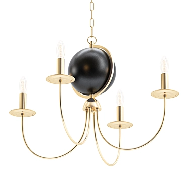 Sleek Sendhil Chandelier 3D model image 1 