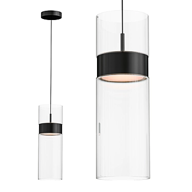 Sleek LED Pendant Lighting 3D model image 1 