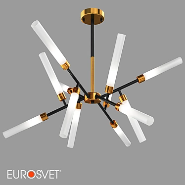 Industrial Loft Ceiling Chandelier: Eurosvet Alvin 3D model image 1 