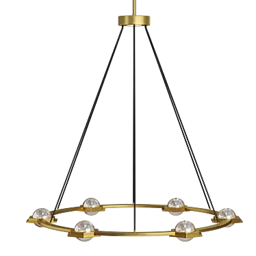 Glamorous Eclatant Round Chandelier 3D model image 1 