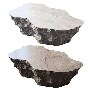 Sleek Stone Coffee Table 3D model image 1 