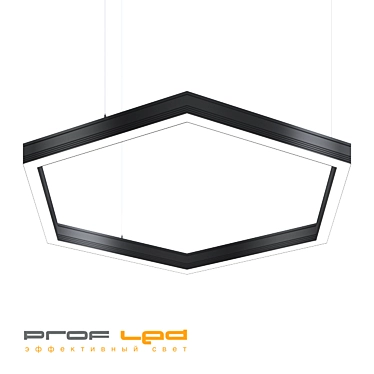 Poly6 LED Fixture: Versatile, Dimmable, Customizable 3D model image 1 